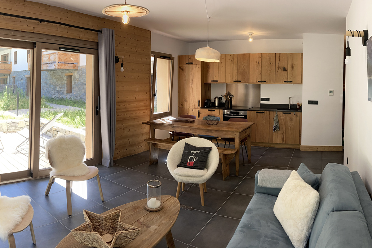 3 pièces + coin montagne - SUPERBE APPT AVEC TERRASSE ! LES TERRASSES DE LA VANOISE B04 - ref CHA TER B04 - 1
